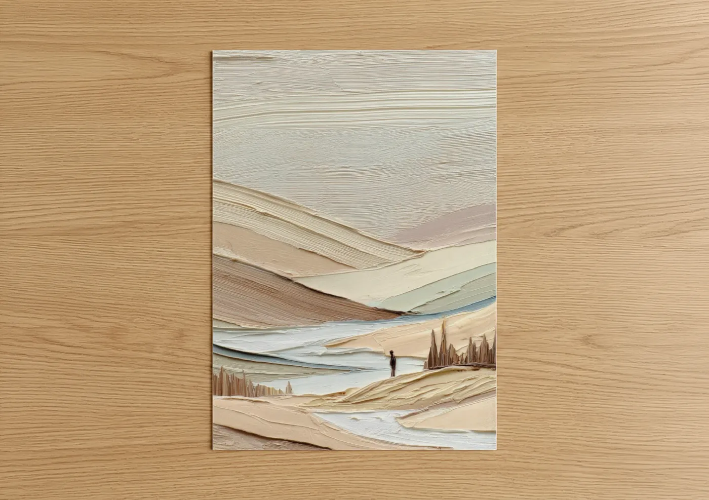 Abstract Minimalist Layered Landscape Wall Art