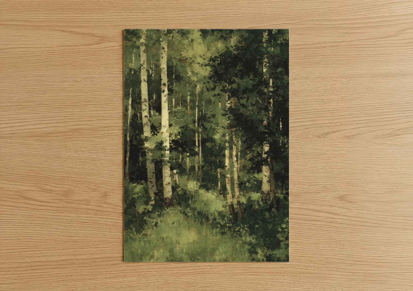 Misty Eucalyptus Forest Landscape Wall Art
