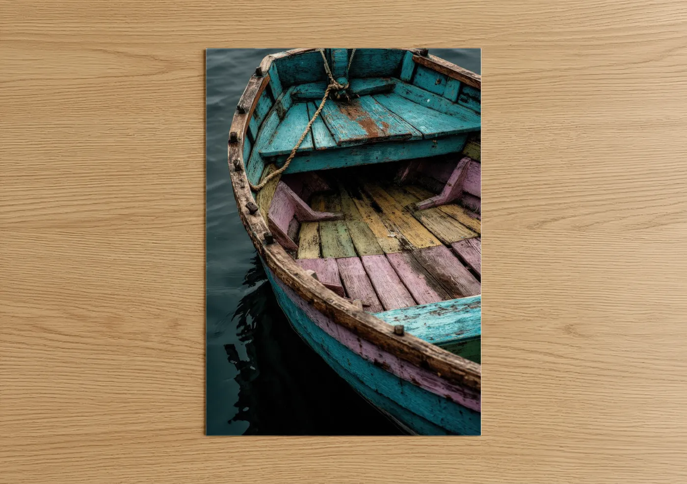 Vintage Weathered Boat Nautical Wall Art