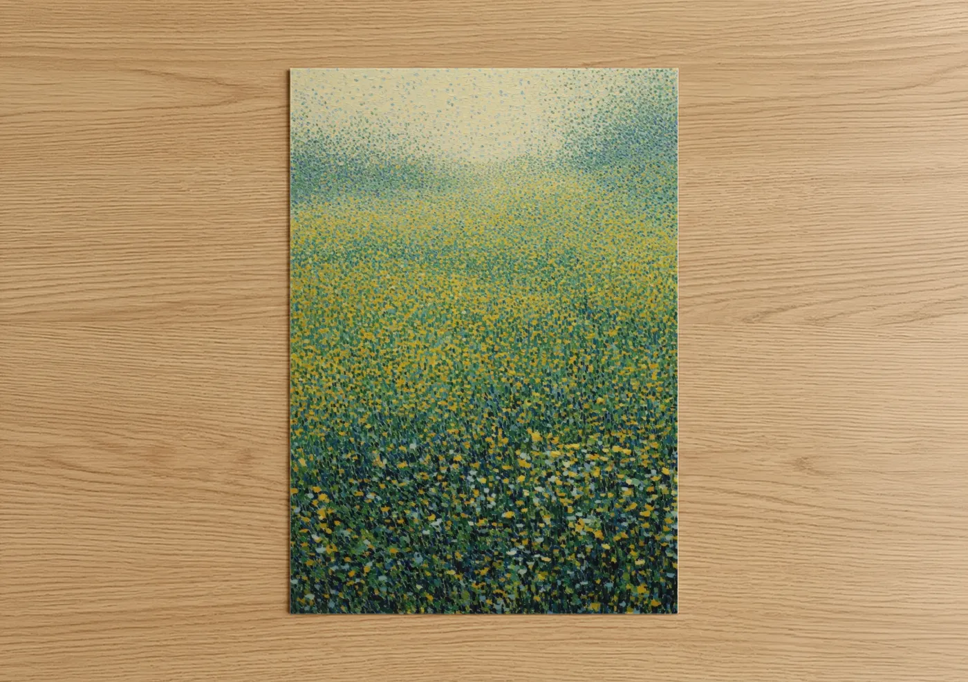 Golden Meadow Landscape Impressionist Wall Art