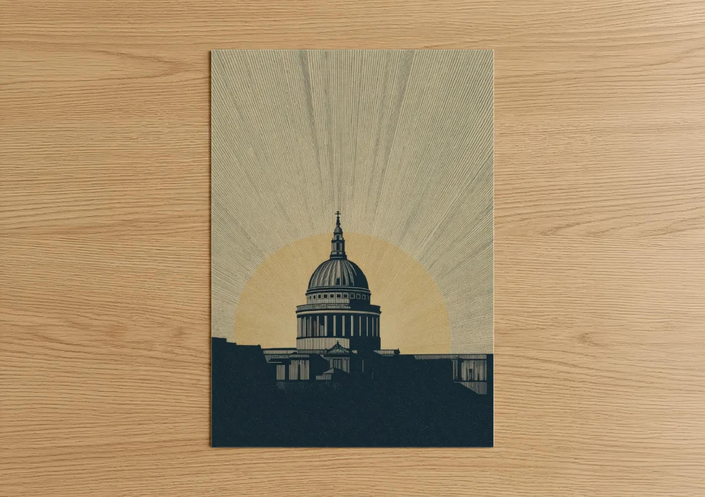 St Paul's Cathedral Golden Sunrise Wall Art