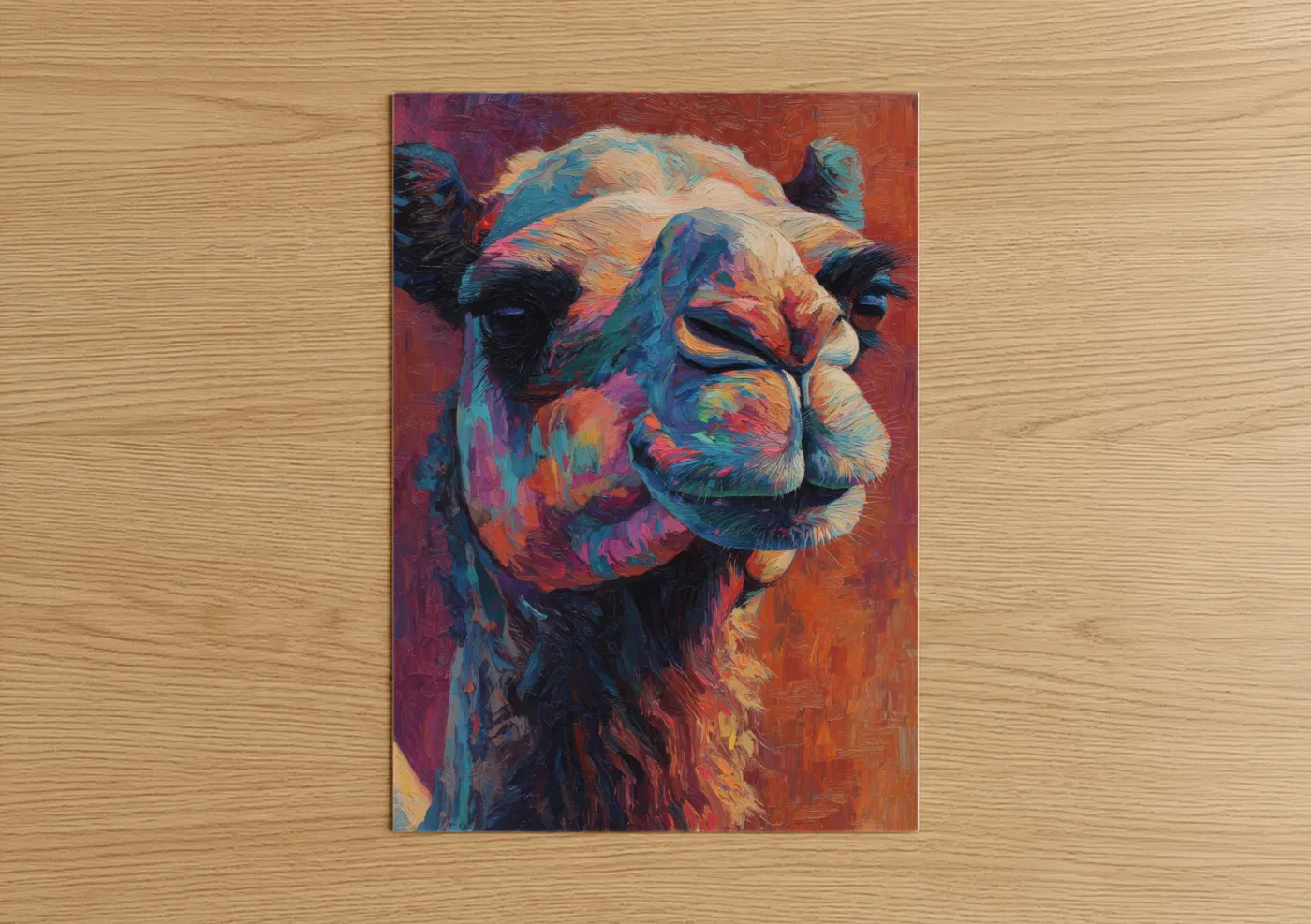 Colorful Camel Pop Art Portrait Wall Art