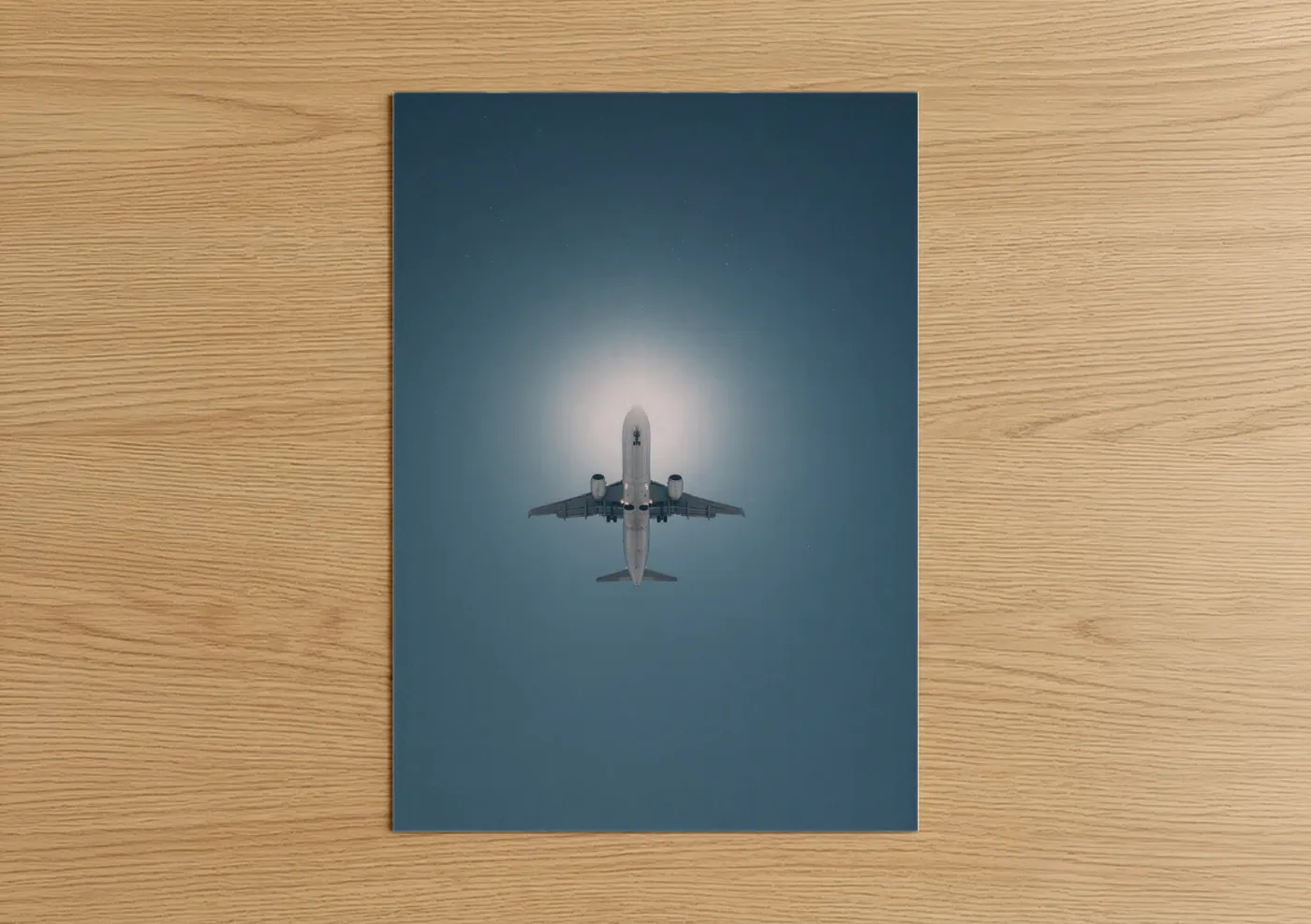 Private Jet Takeoff Blue Sky Wall Art