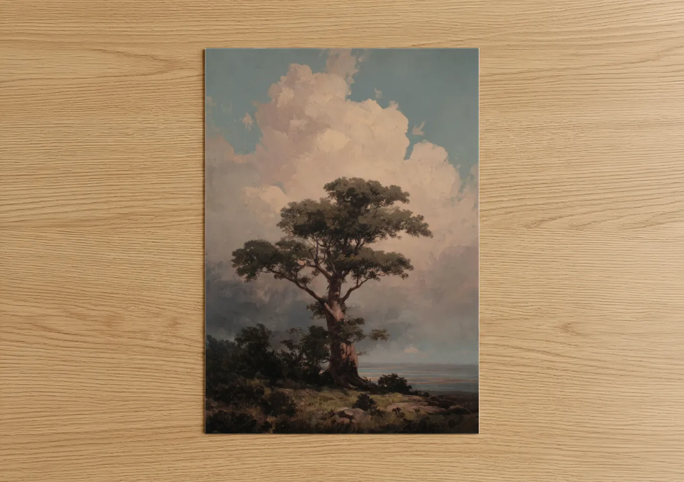 Solitary Acacia Tree Savanna Landscape Wall Art