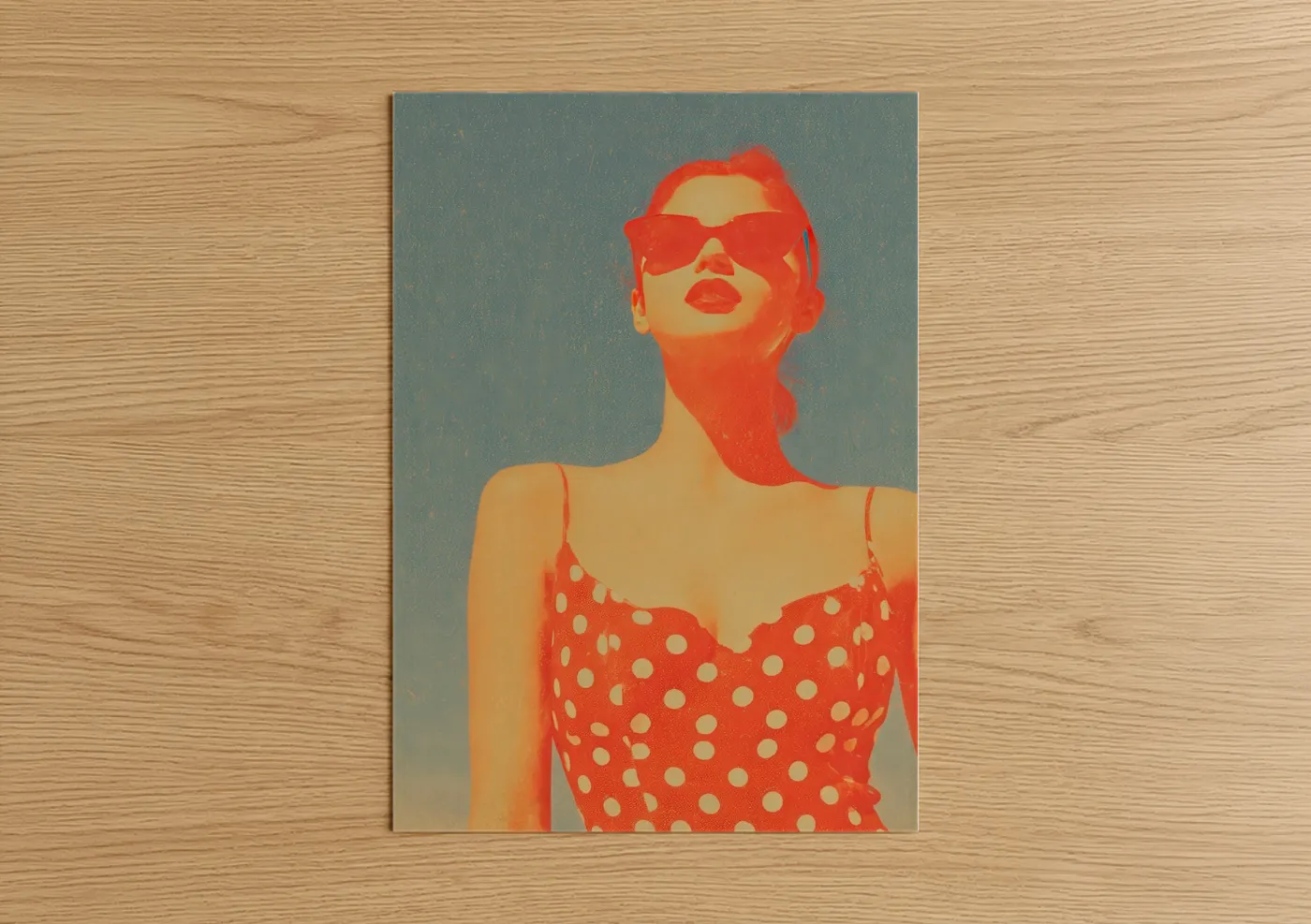 Retro Woman Fashion Sunglasses Wall Art