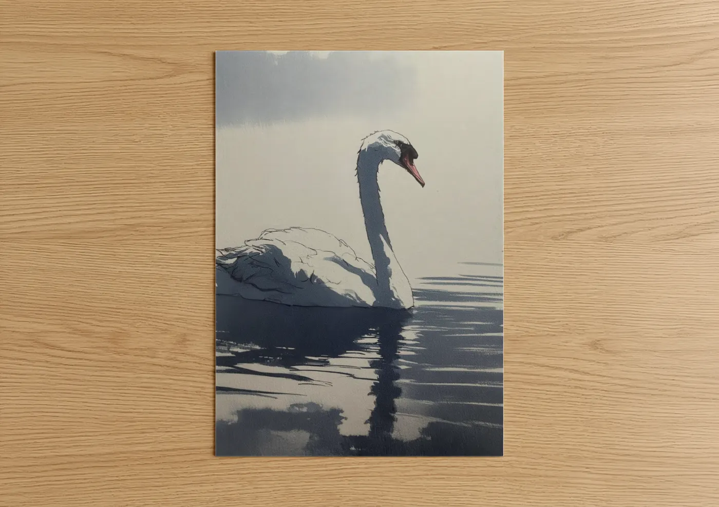 Serene Swan on Calm Water Wall Art