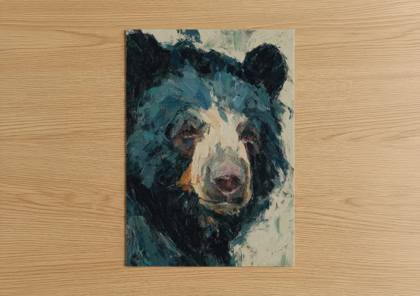 Sloth Bear Portrait Expressionist Art Wall Art