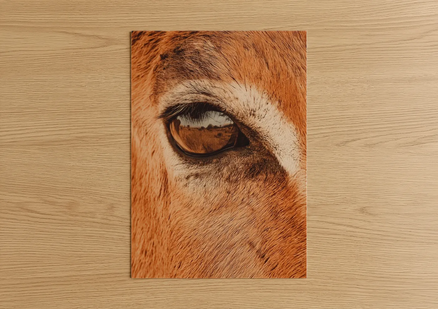 Golden Antelope Eye Close-Up Wildlife Wall Art