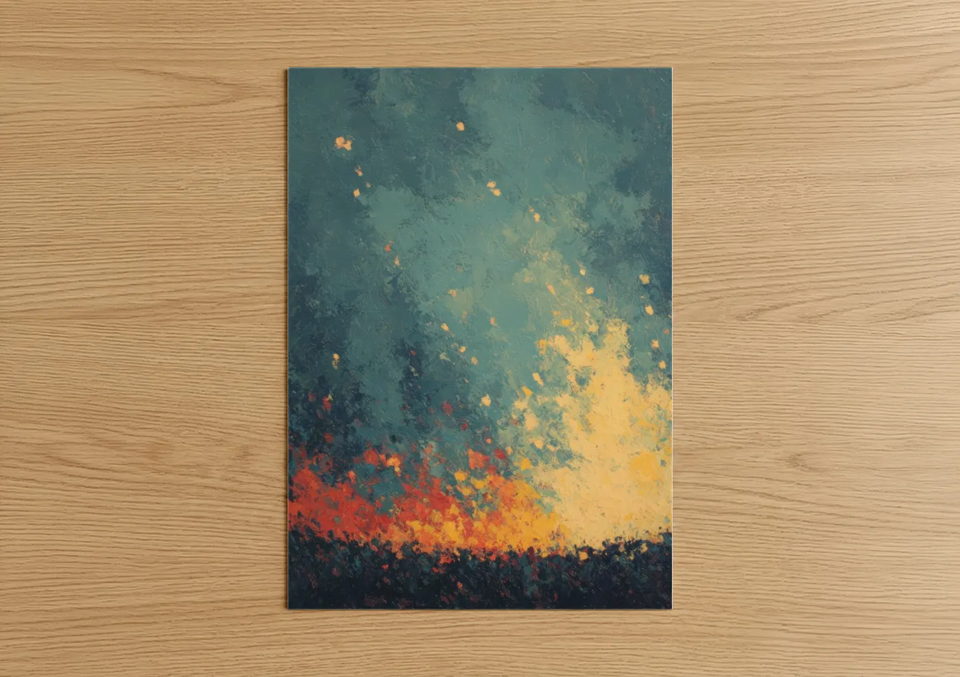 Fiery Soccer Clash Abstract Sports Wall Art
