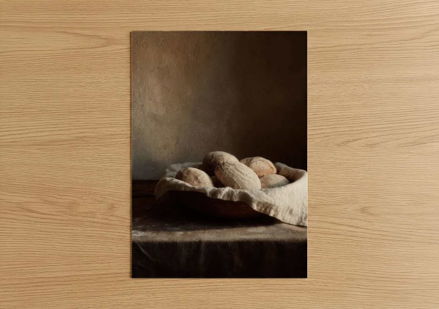 Rustic Artisan Bread Loaves Still Life Wall Art