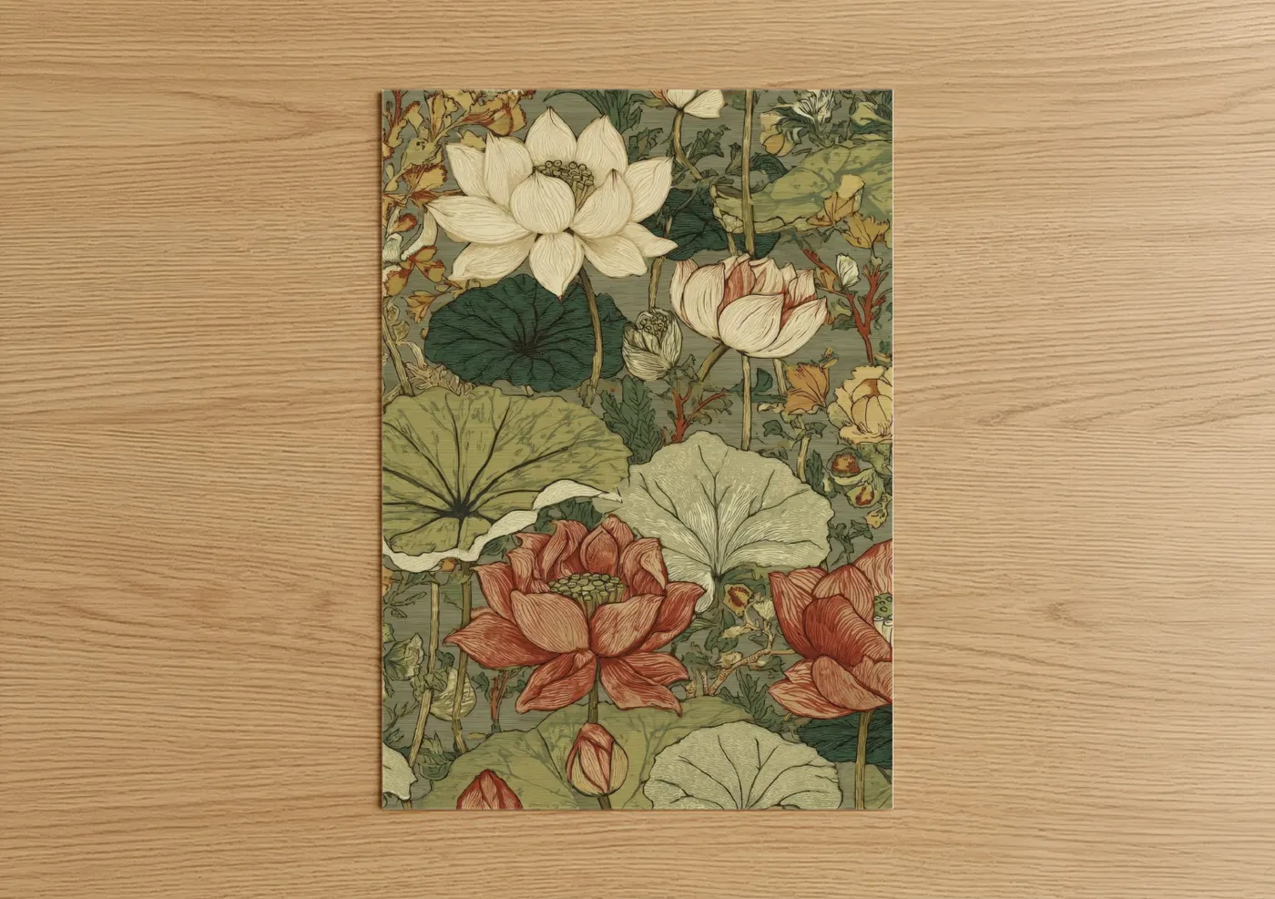 Graceful Lotus Garden Botanical Wall Art