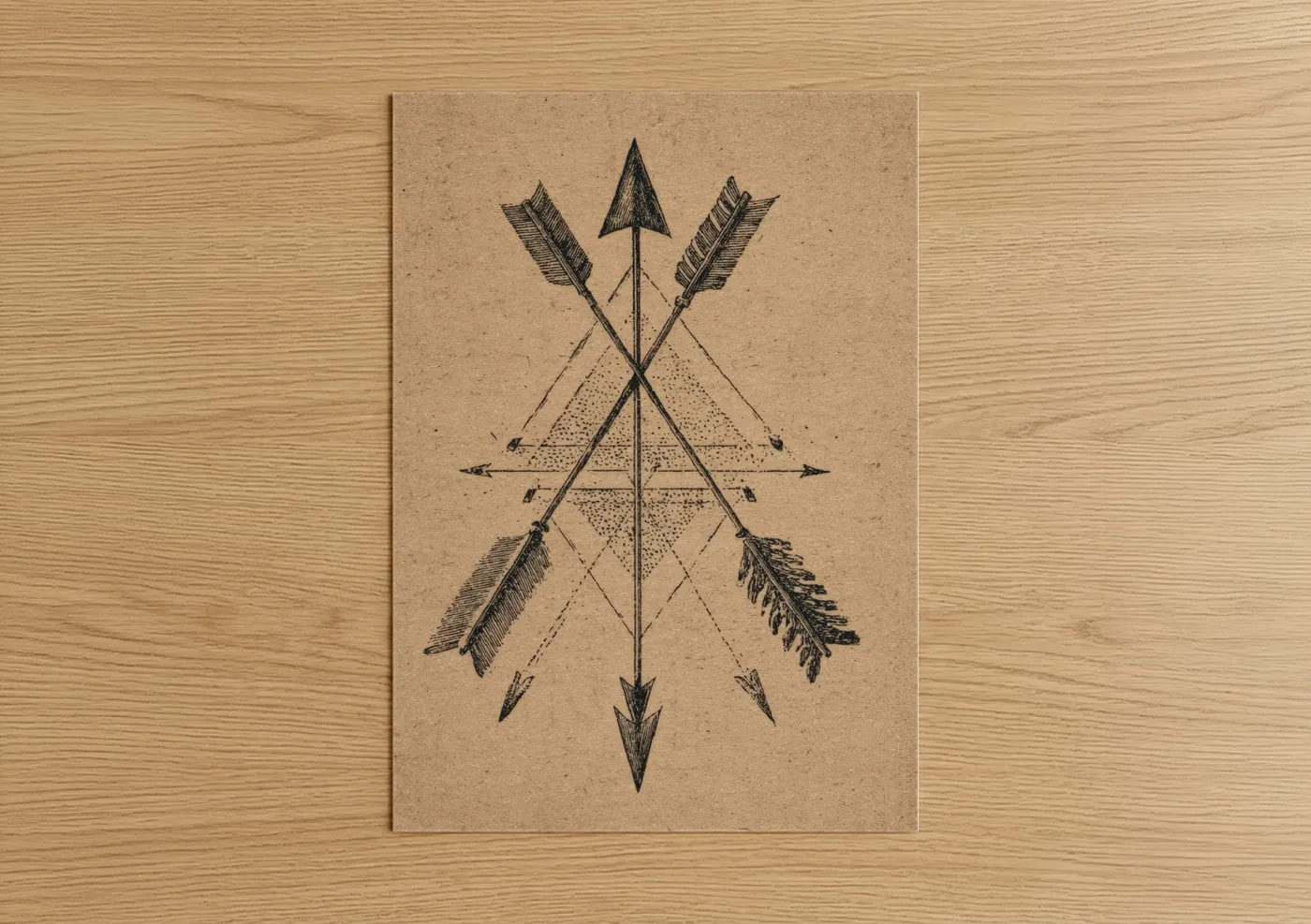 Geometric Archery Sacred Symbol Wall Art