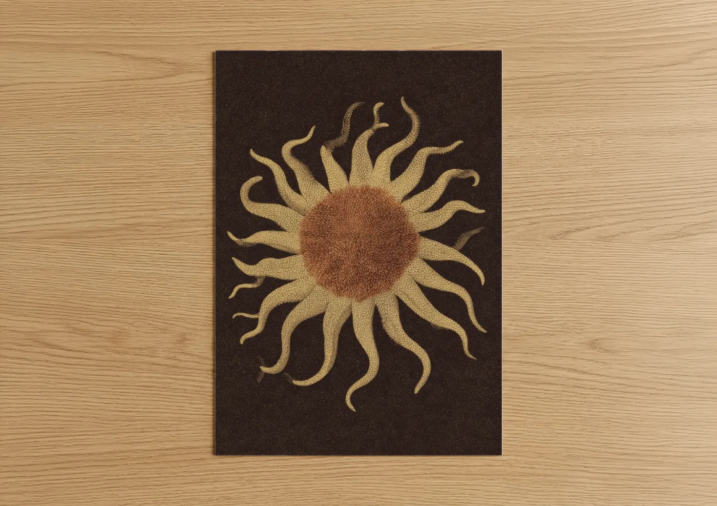 Golden Starfish Nautical Wall Art