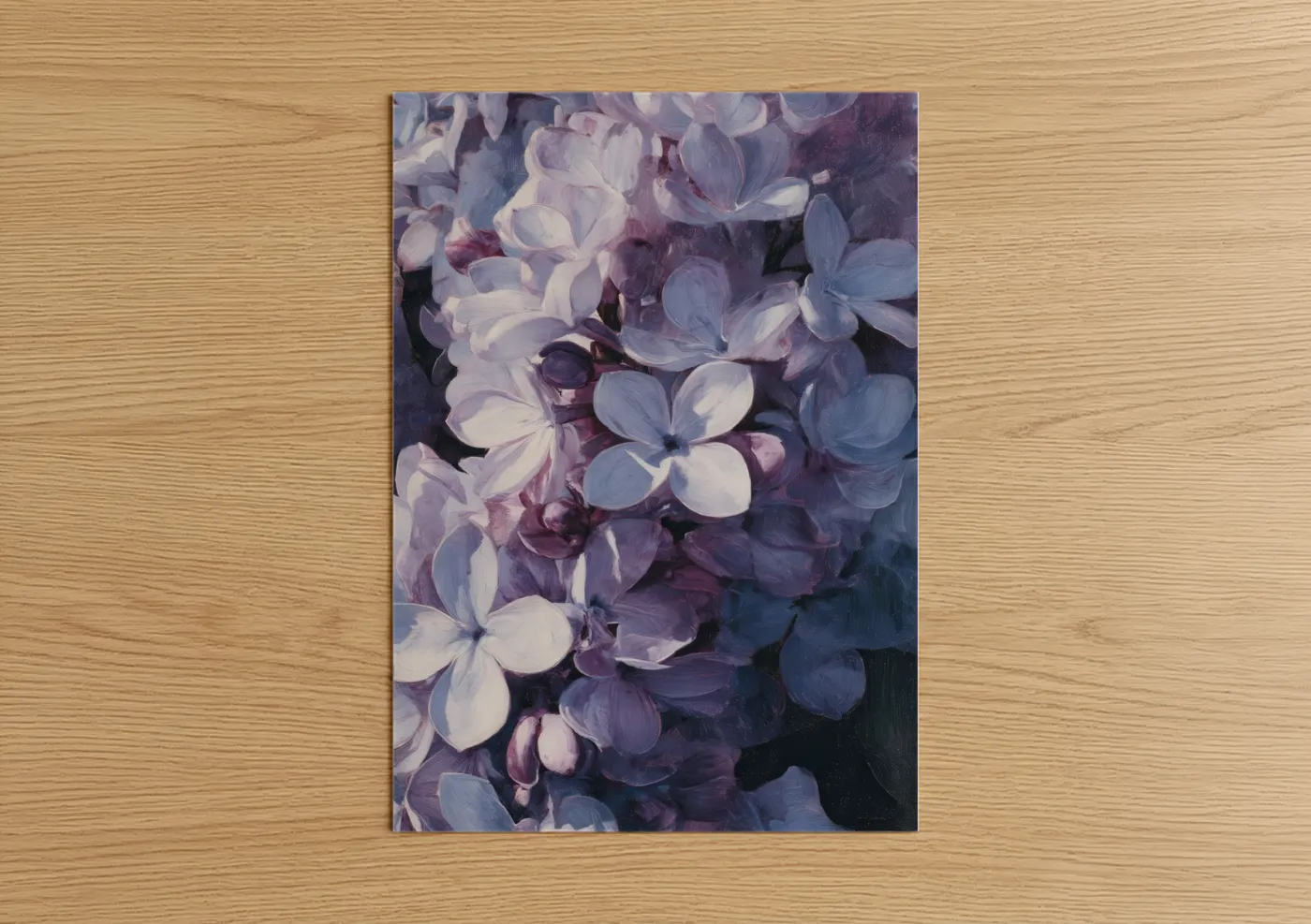 Soft Lilac Blooms Watercolor Floral Wall Art