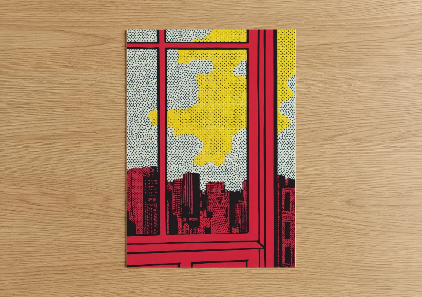 Yellow Sky Urban Window Pop Wall Art