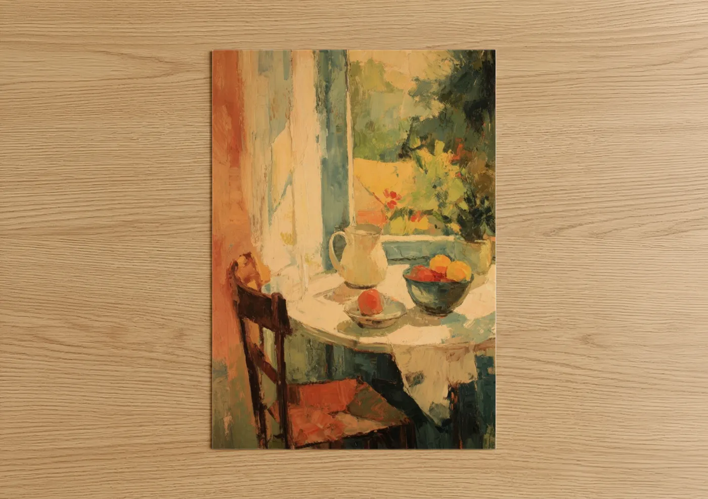Sunlit Breakfast Table Still Life Wall Art