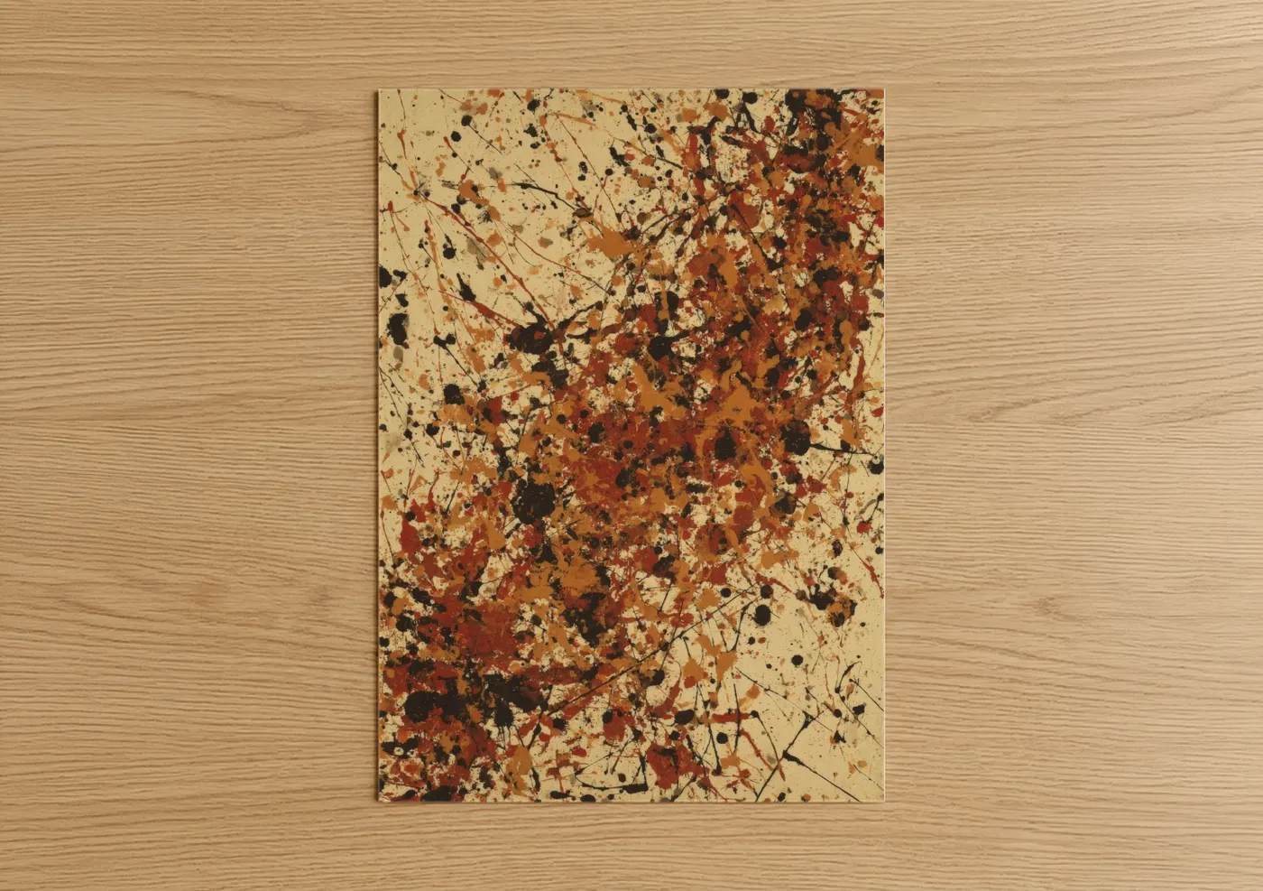 Abstract Autumn Splatter Wall Art