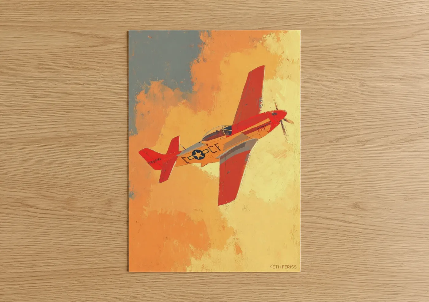 Vintage Military Trainer Aircraft Wall Art