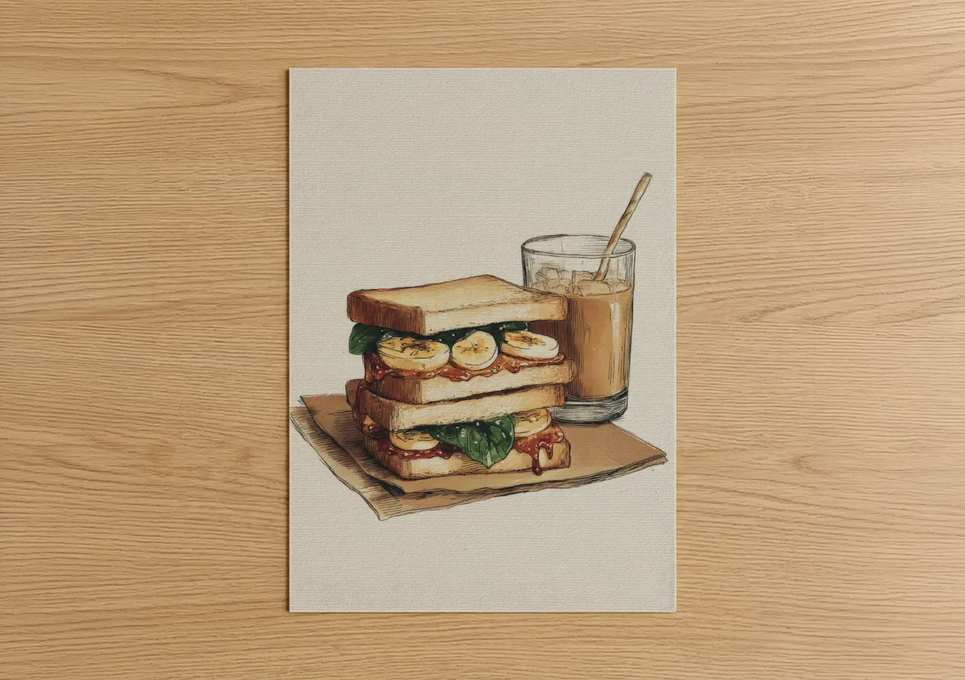 Classic BLT Sandwich with Iced Tea Wall Art