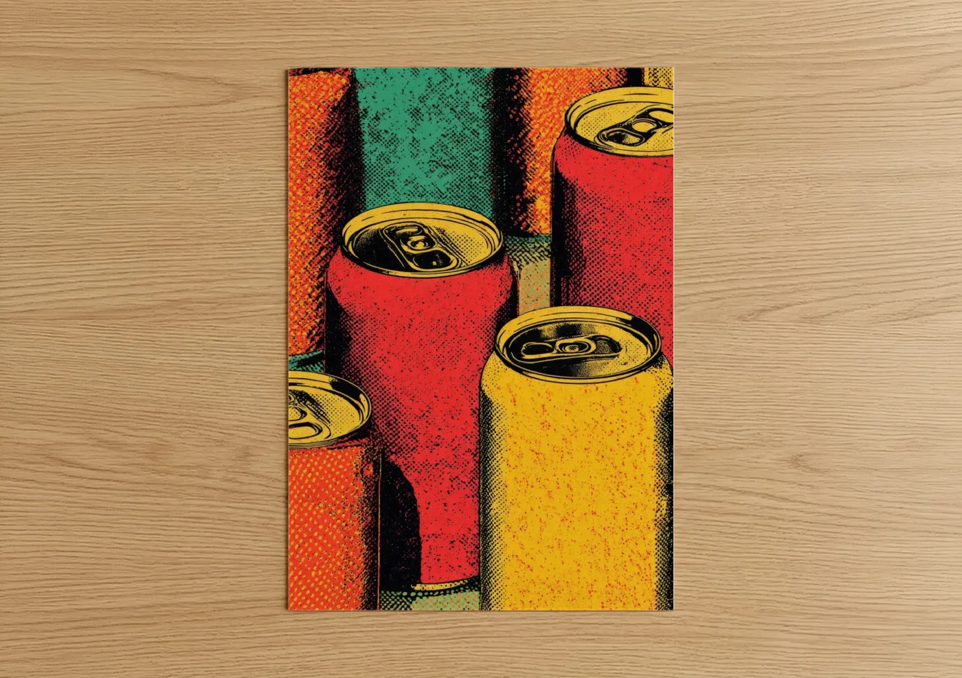 Pop Art Beer Cans Colorful Art Wall Art