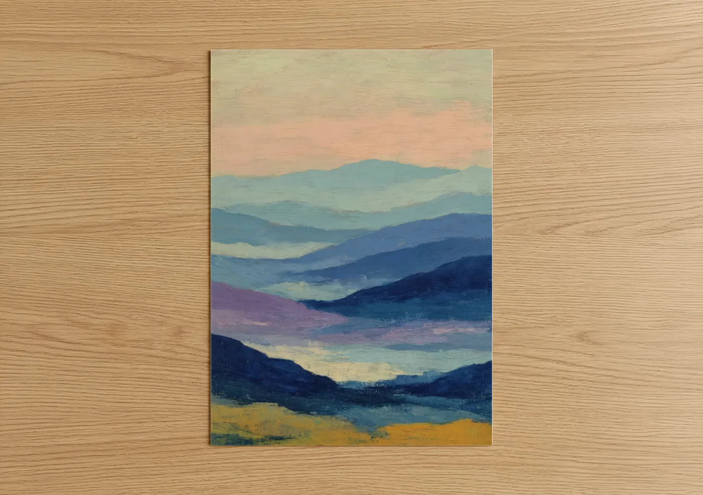 Misty Blue Ridge Mountains Landscape Wall Art