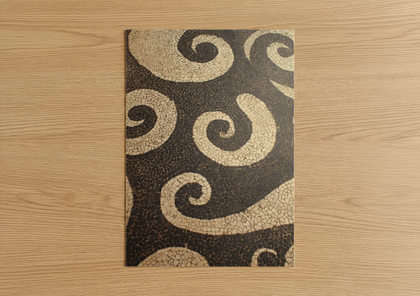 Ancient Spiral Mosaic Geometric Pattern Wall Art