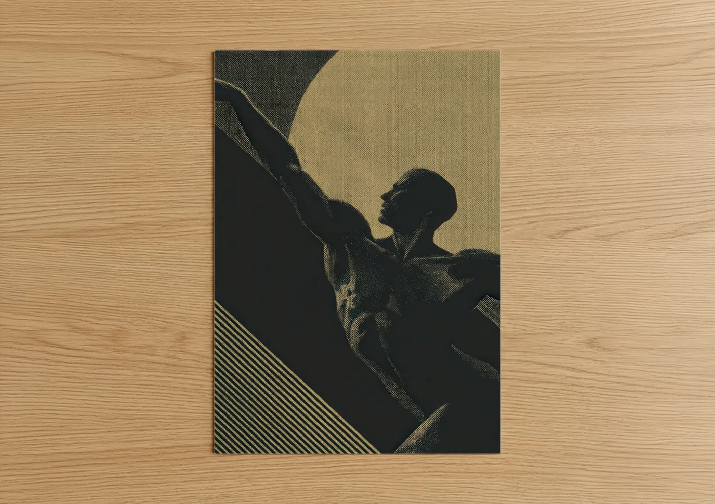 Muscular Bodybuilder Silhouette Wall Art