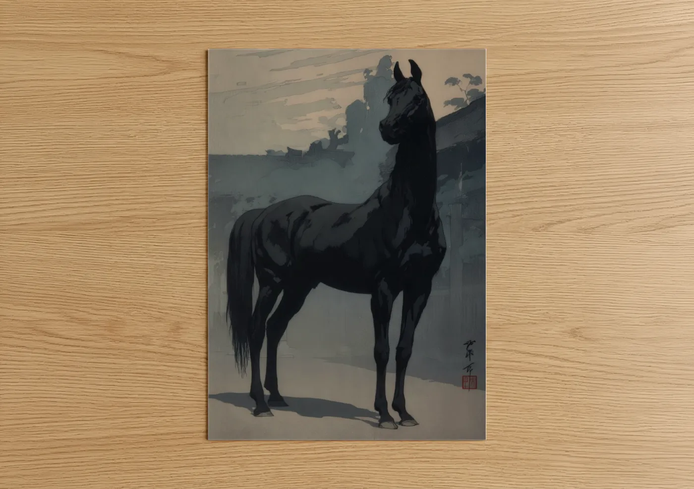 Mystical Arabian Horse Silhouette Wall Art
