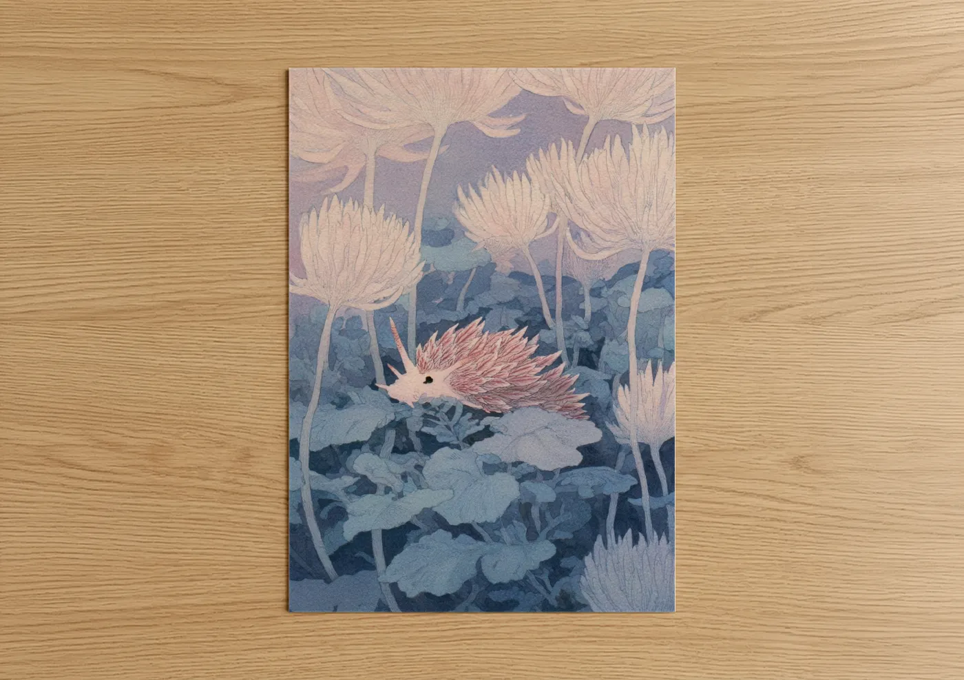 Spiky Nudibranch Sea Creature Wall Art