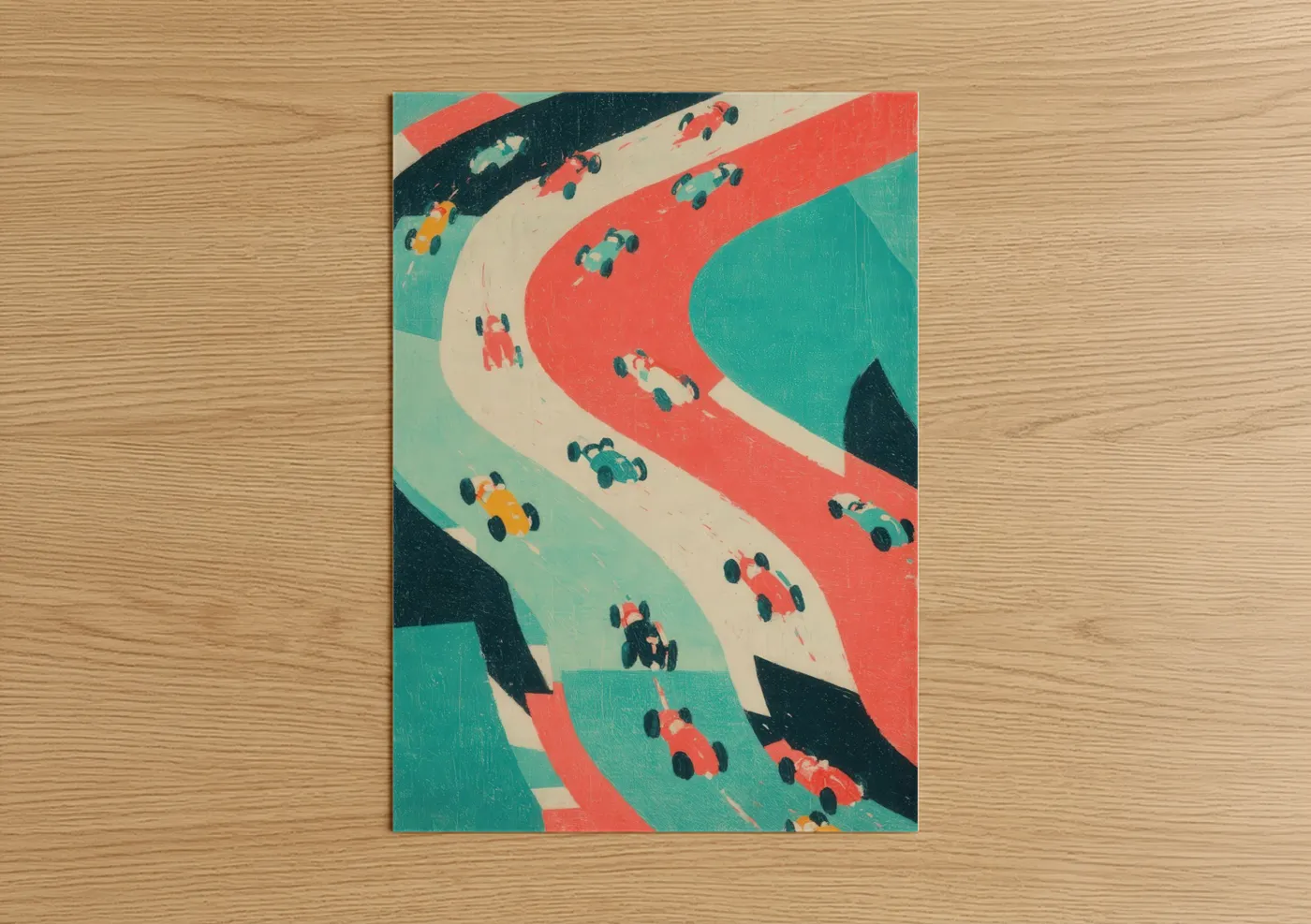 Vintage Racing Circuits Retro Wall Art