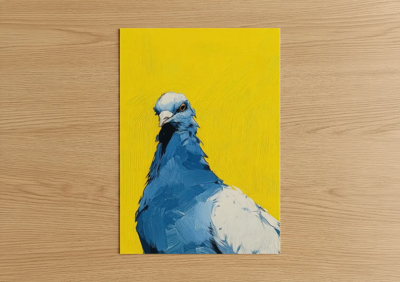 Blue Jay Pigeon Contemporary Wall Art