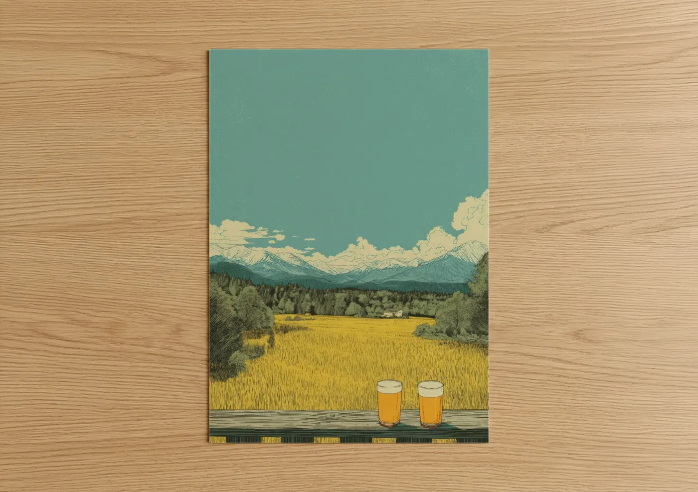 Mountain Valley Beer Landscape Wall Art