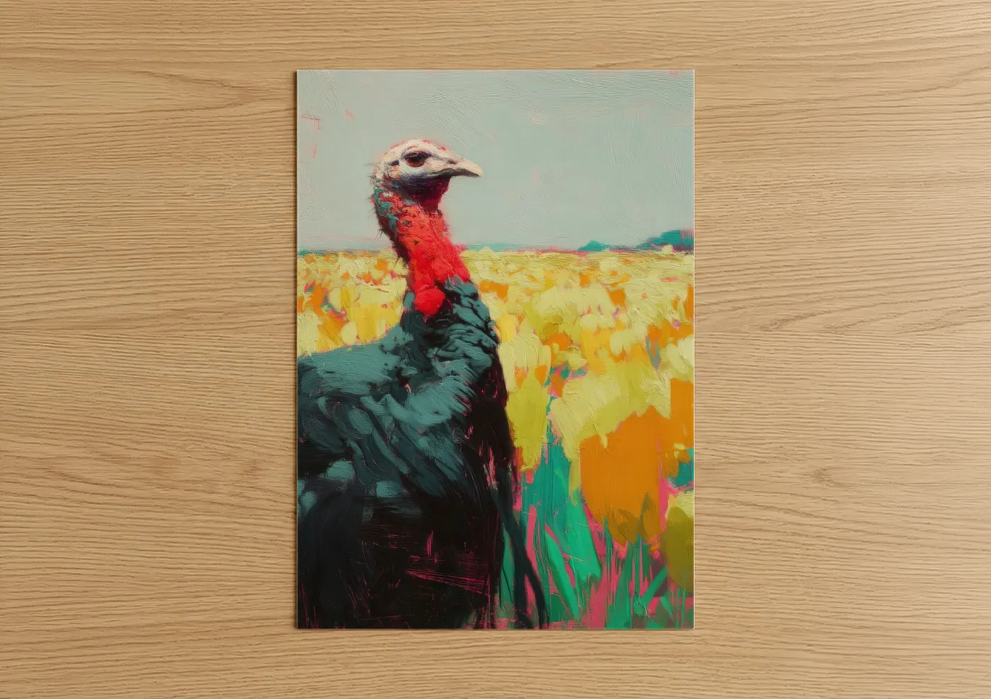 Vibrant Field Turkey Colorful Wall Art