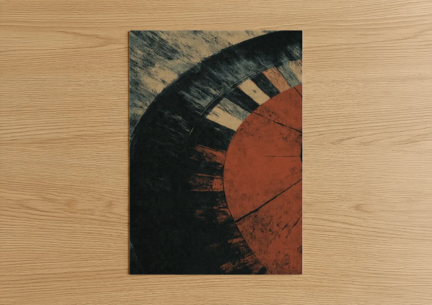 Crimson Roulette Wheel Abstract Wall Art