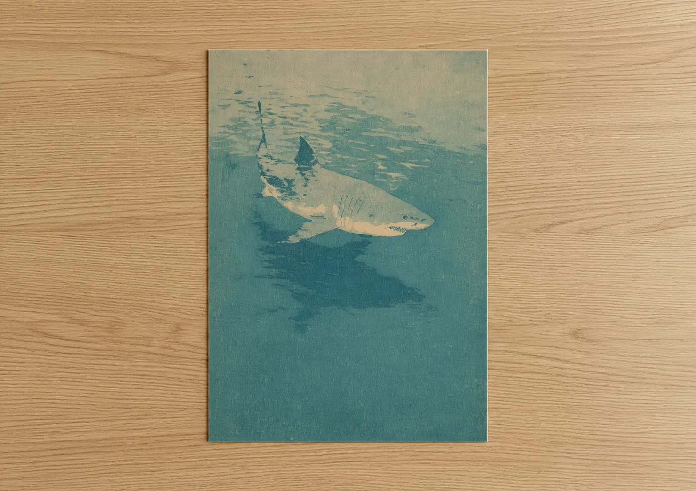 Great White Shark Underwater Wall Art