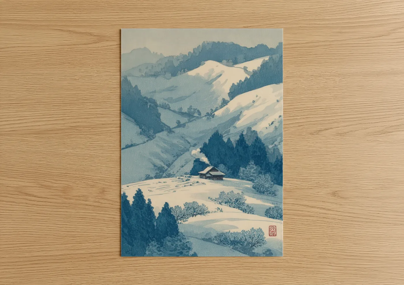 Snowy Blue Ridge Mountains Winter Landscape Wall Art
