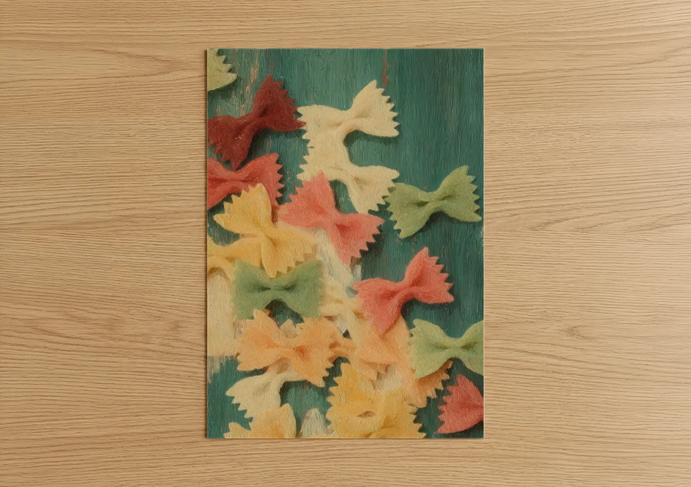 Colorful Pasta Bow Ties Food Wall Art