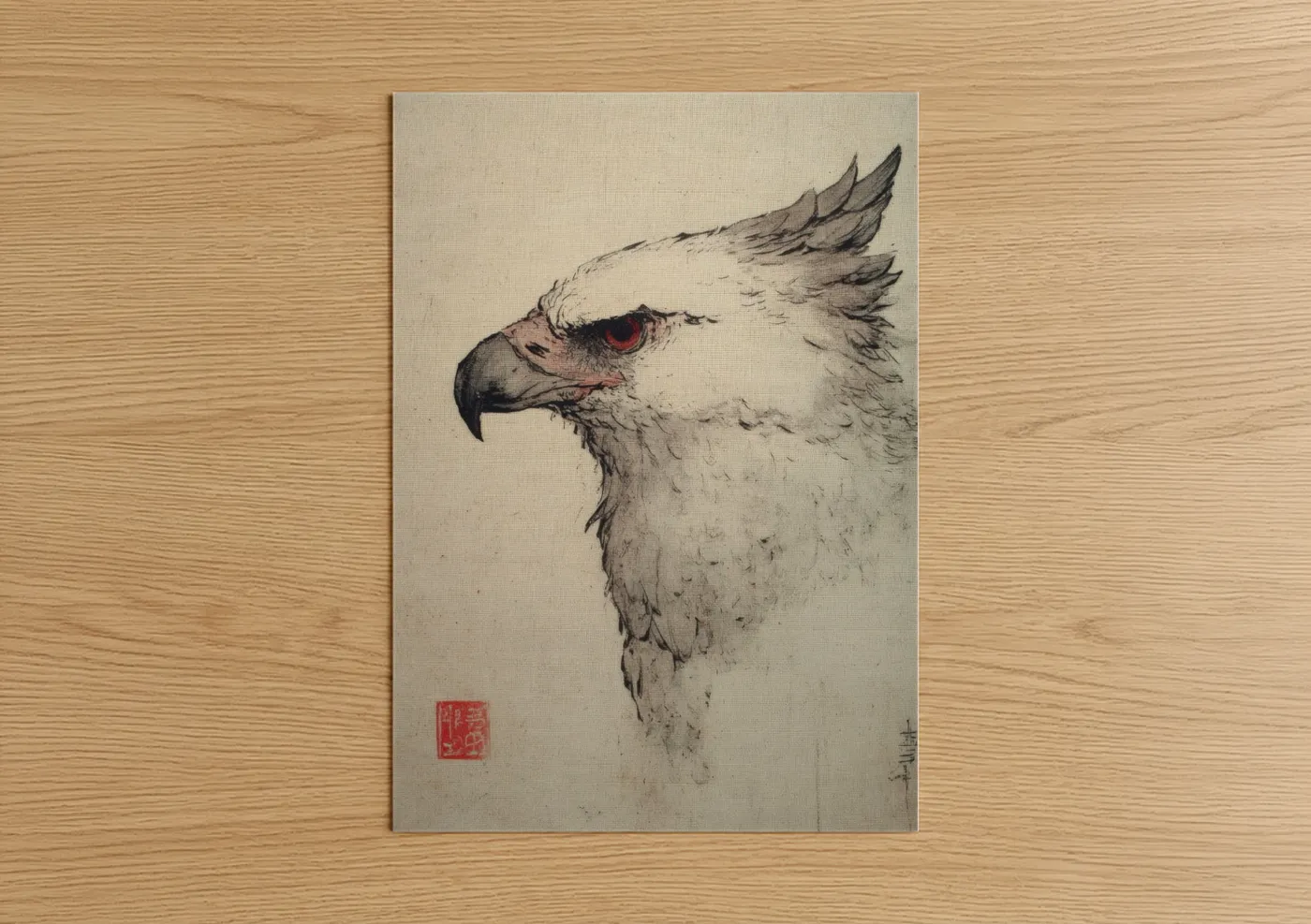 Majestic Griffin Profile Illustration Wall Art