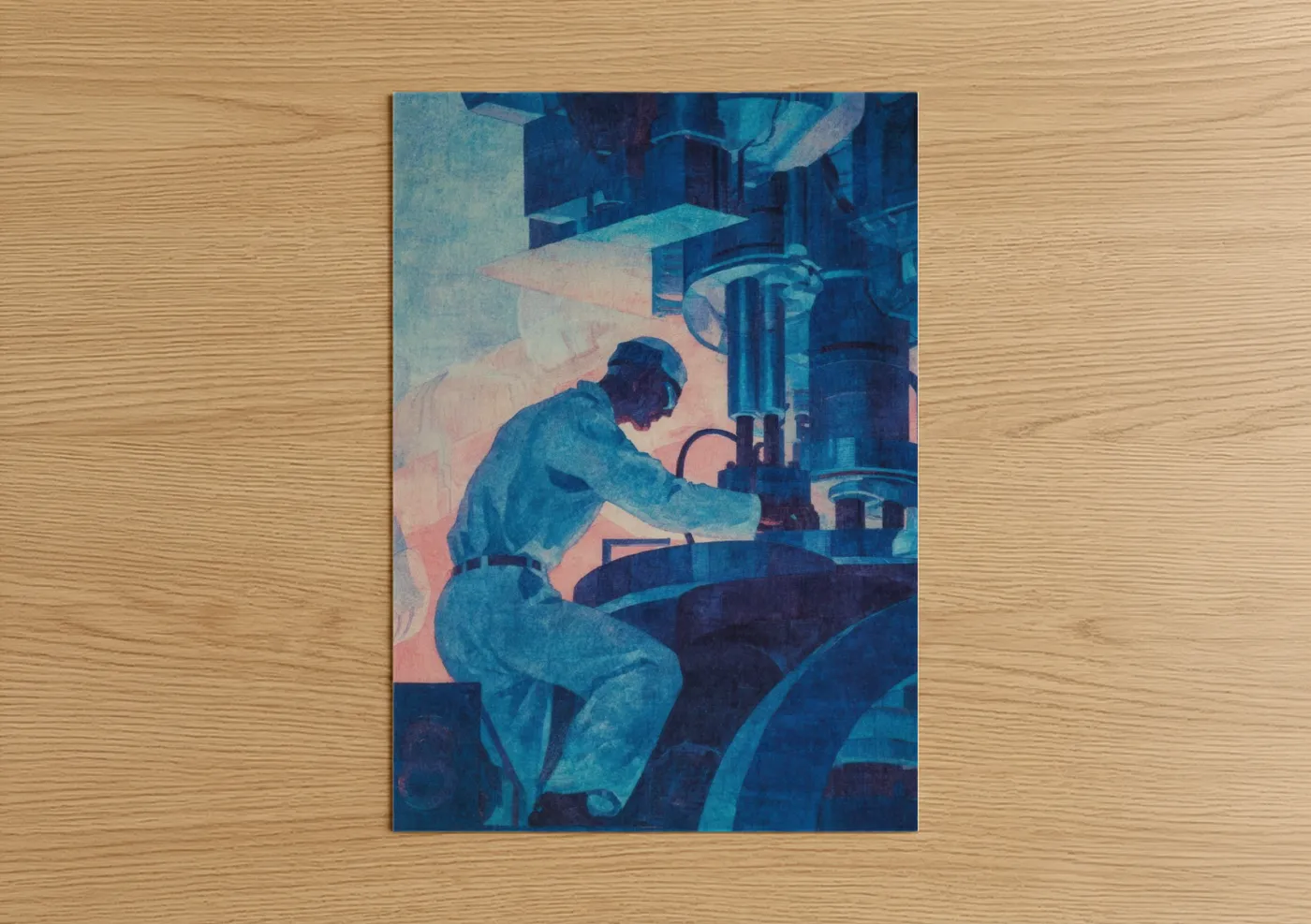 Industrial Worker Labor Day Vintage Wall Art
