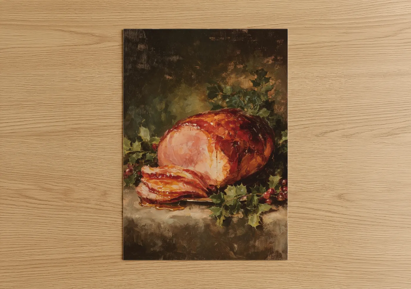 Roasted Meat Still Life Classical Painting Wall Art