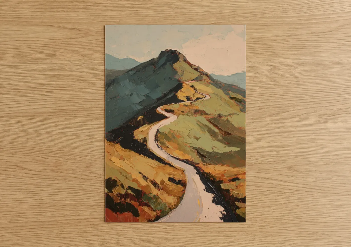 Mountain Road Through Alpine Peaks Wall Art