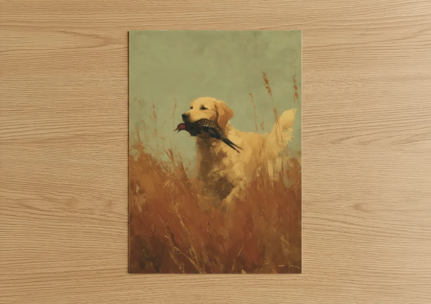 Golden Retriever Hunting Dog Bird Wall Art