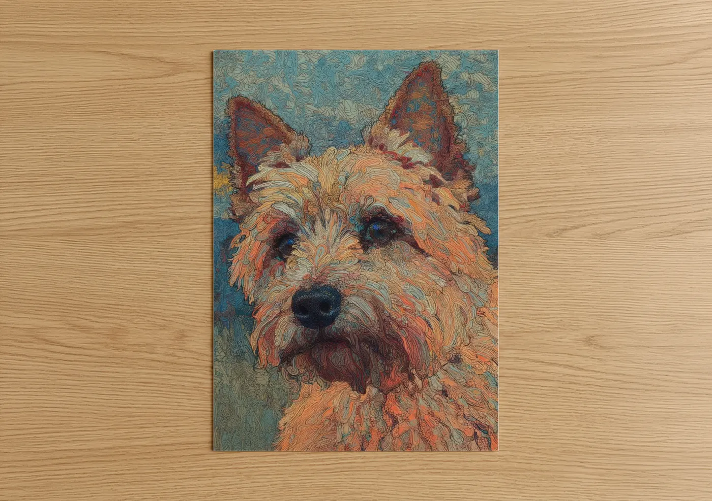 Russet Terrier Portrait Expressionist Wall Art