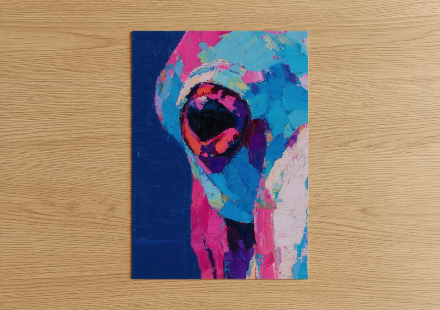 Neon Squid Abstract Modern Wall Art