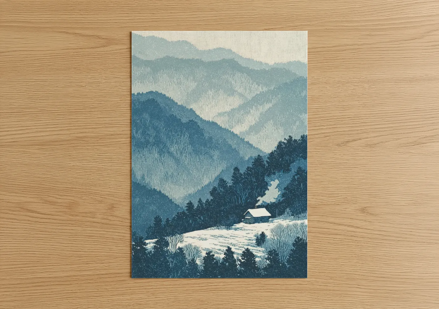 Blue Ridge Mountains Winter Landscape Wall Art