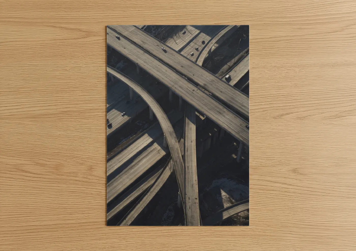 Aerial Highway Interchange Concrete Overpass Wall Art