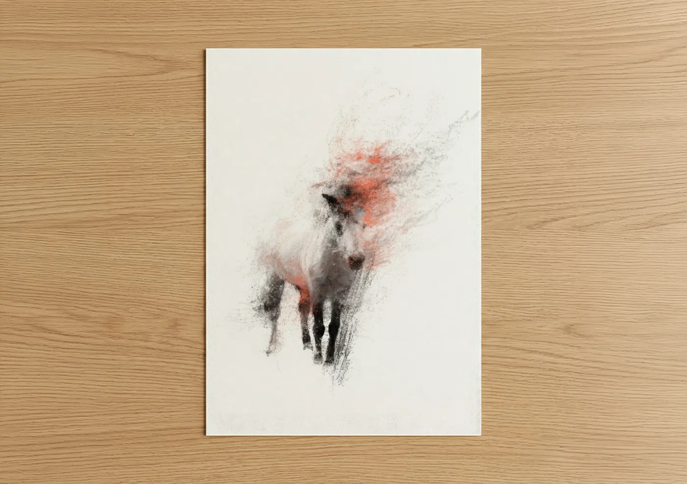 Windswept Miniature Horse Watercolor Wall Art