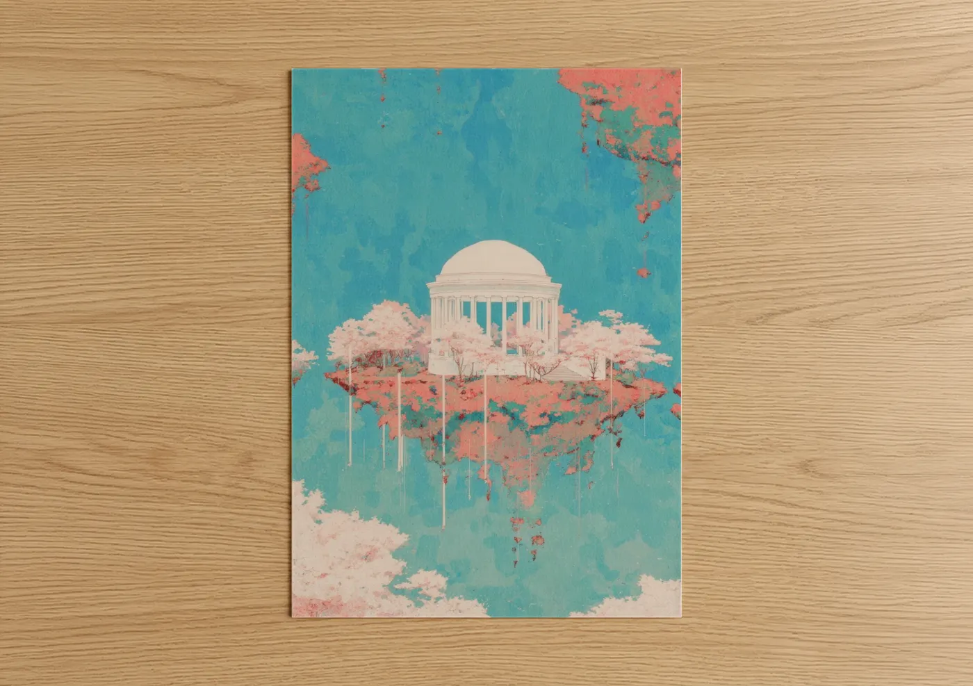 Floating Dome Architecture Surreal Wall Art