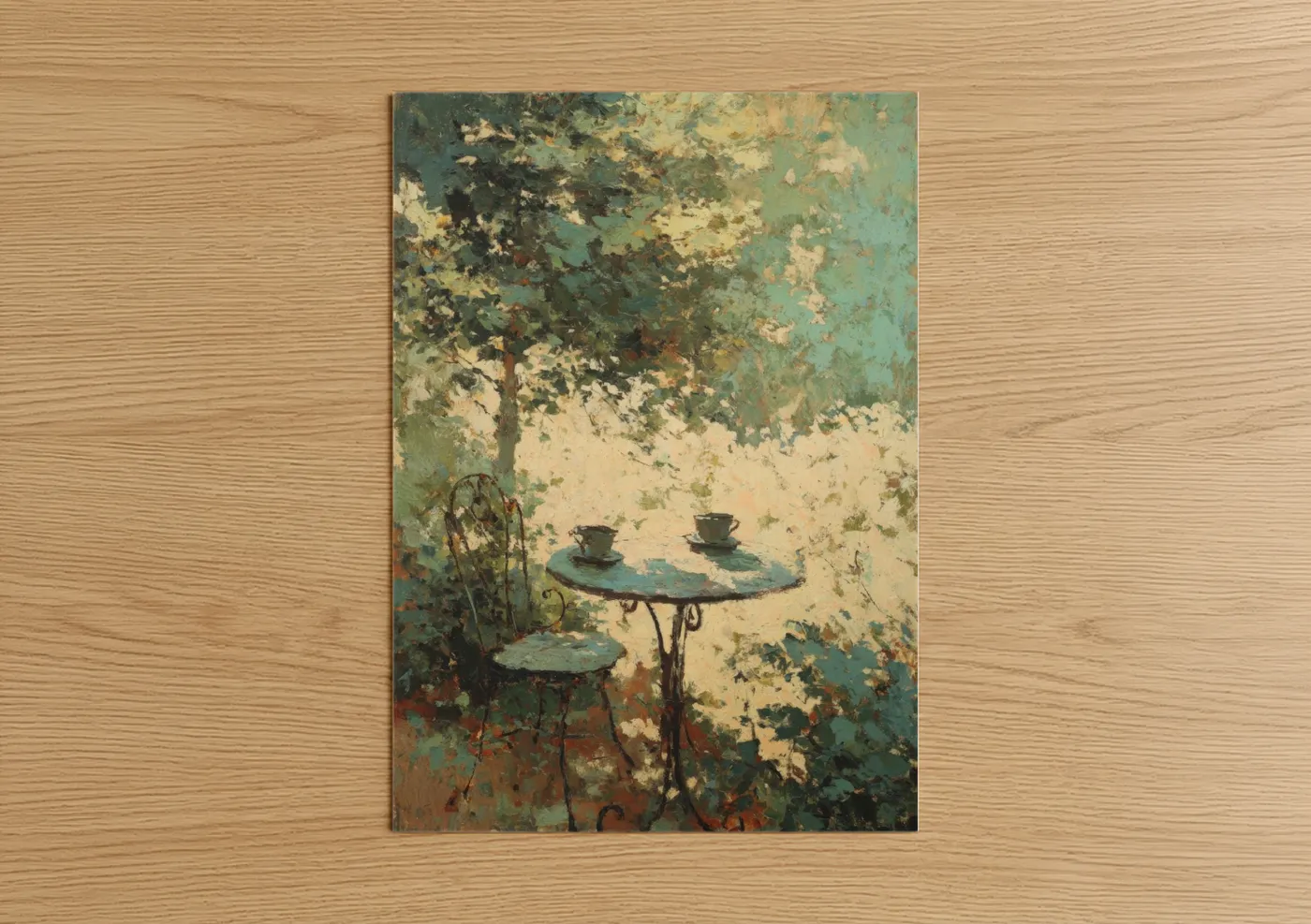 Vintage Garden Coffee Table Watercolor Wall Art