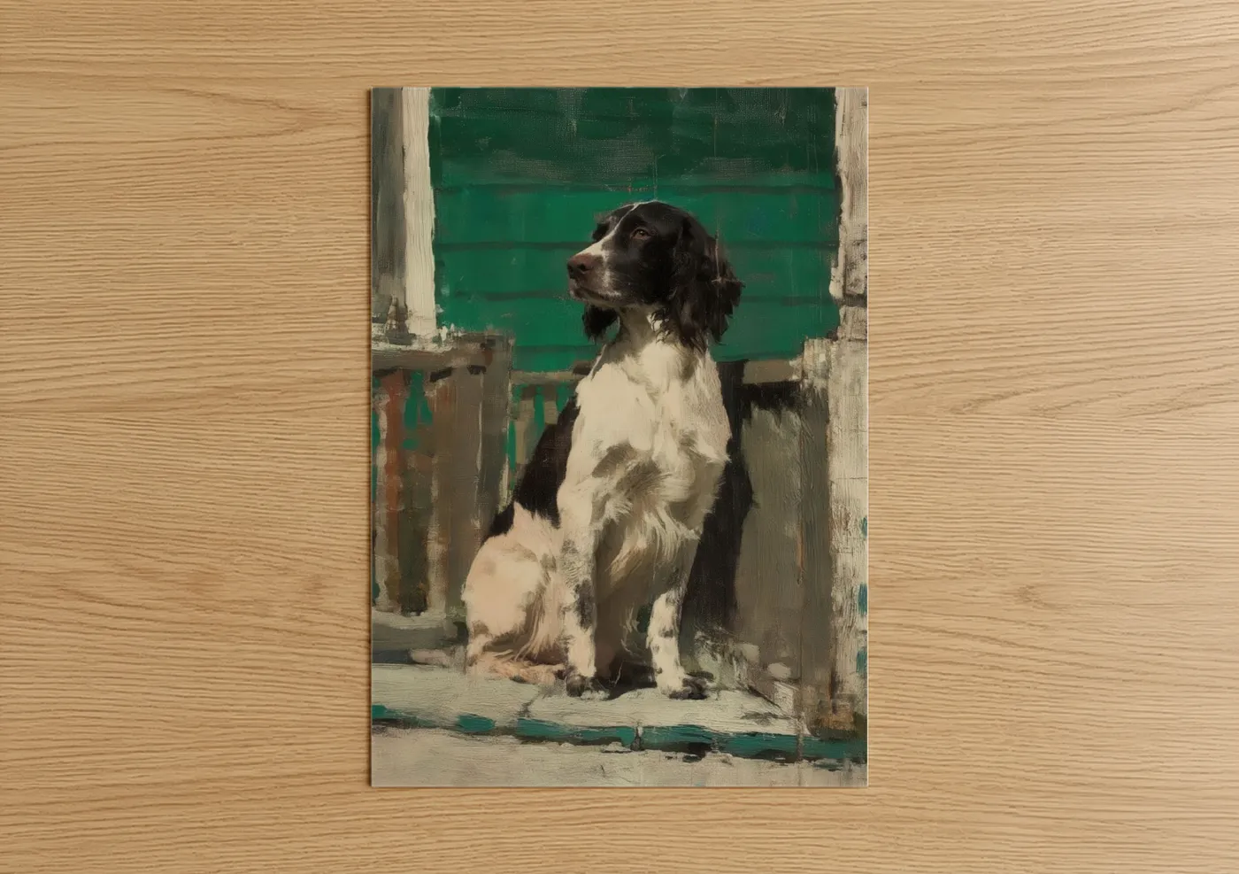 Black and White Spaniel Portrait Wall Art